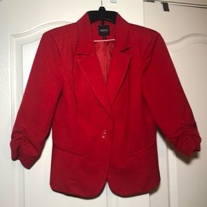 XOXO red 3/4 sleeve Blazer
